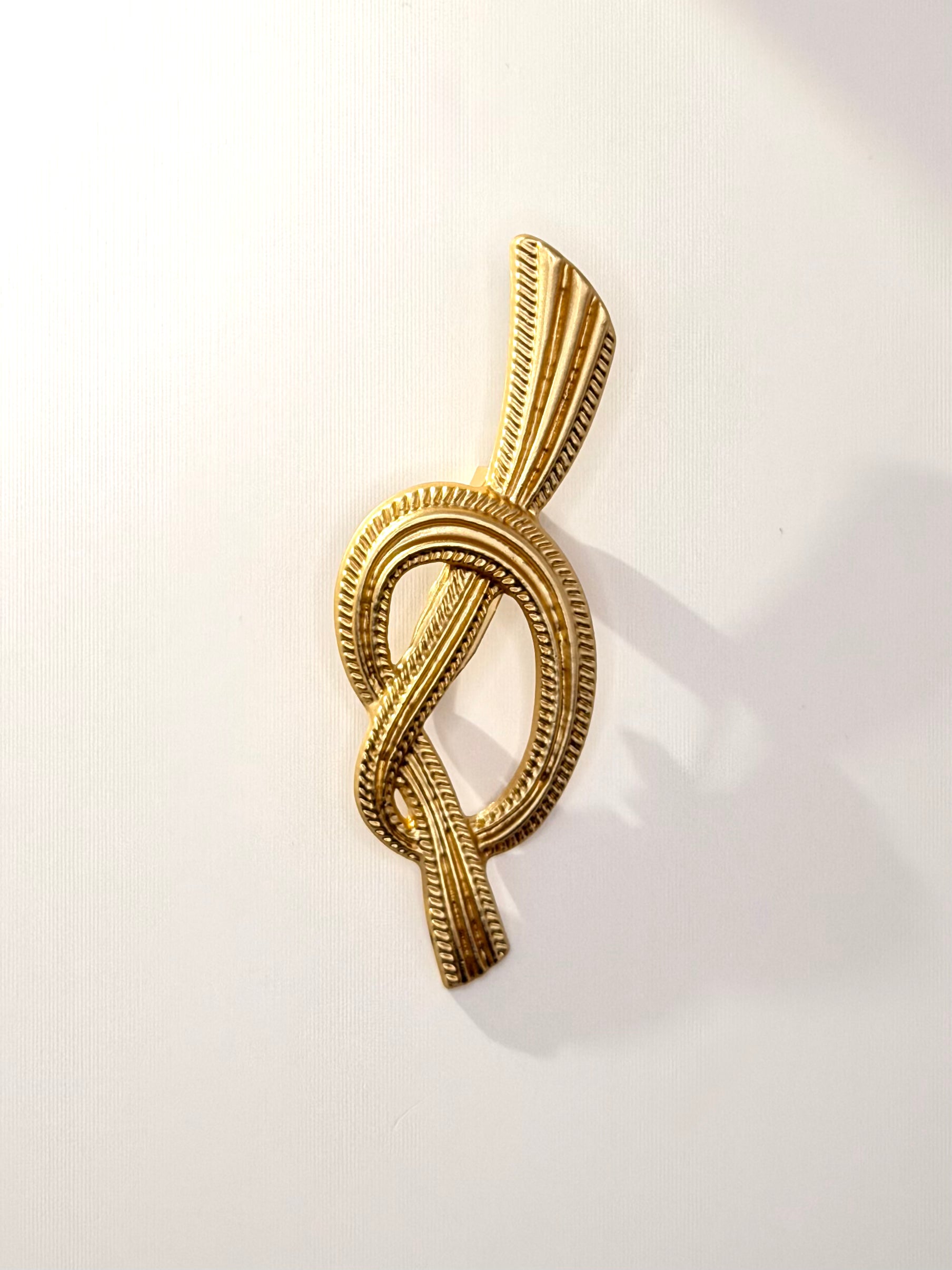 French Eternal Knot Minimalist Brooch