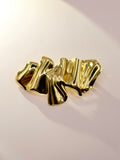 Gilded Wave Statement Brooch　Front
