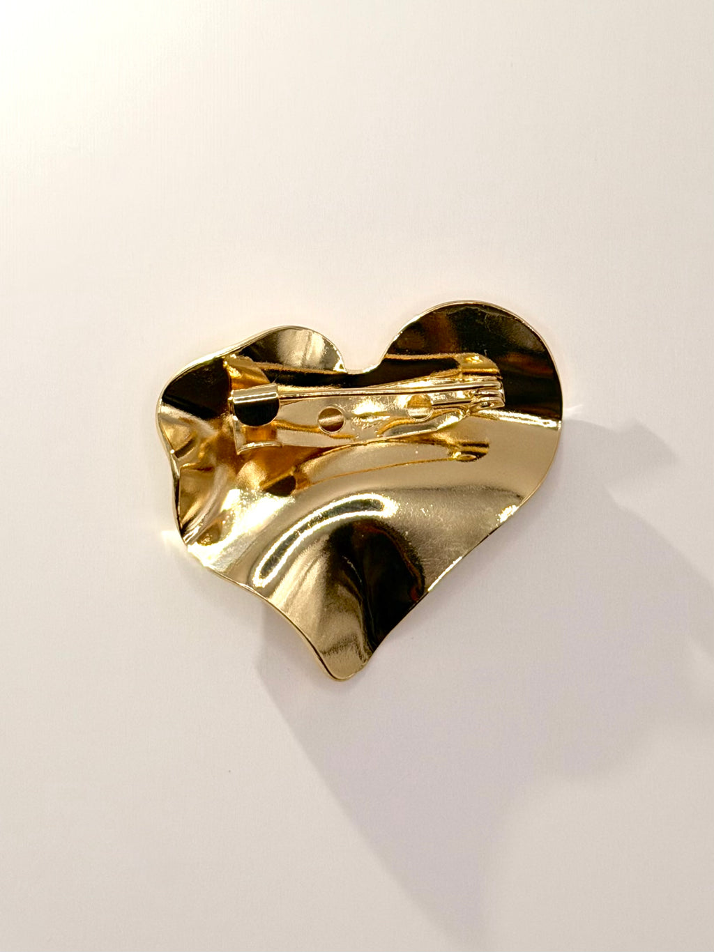 Sculpted Heart Minimalist Brooch