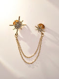 Starburst Chain Brooch Front