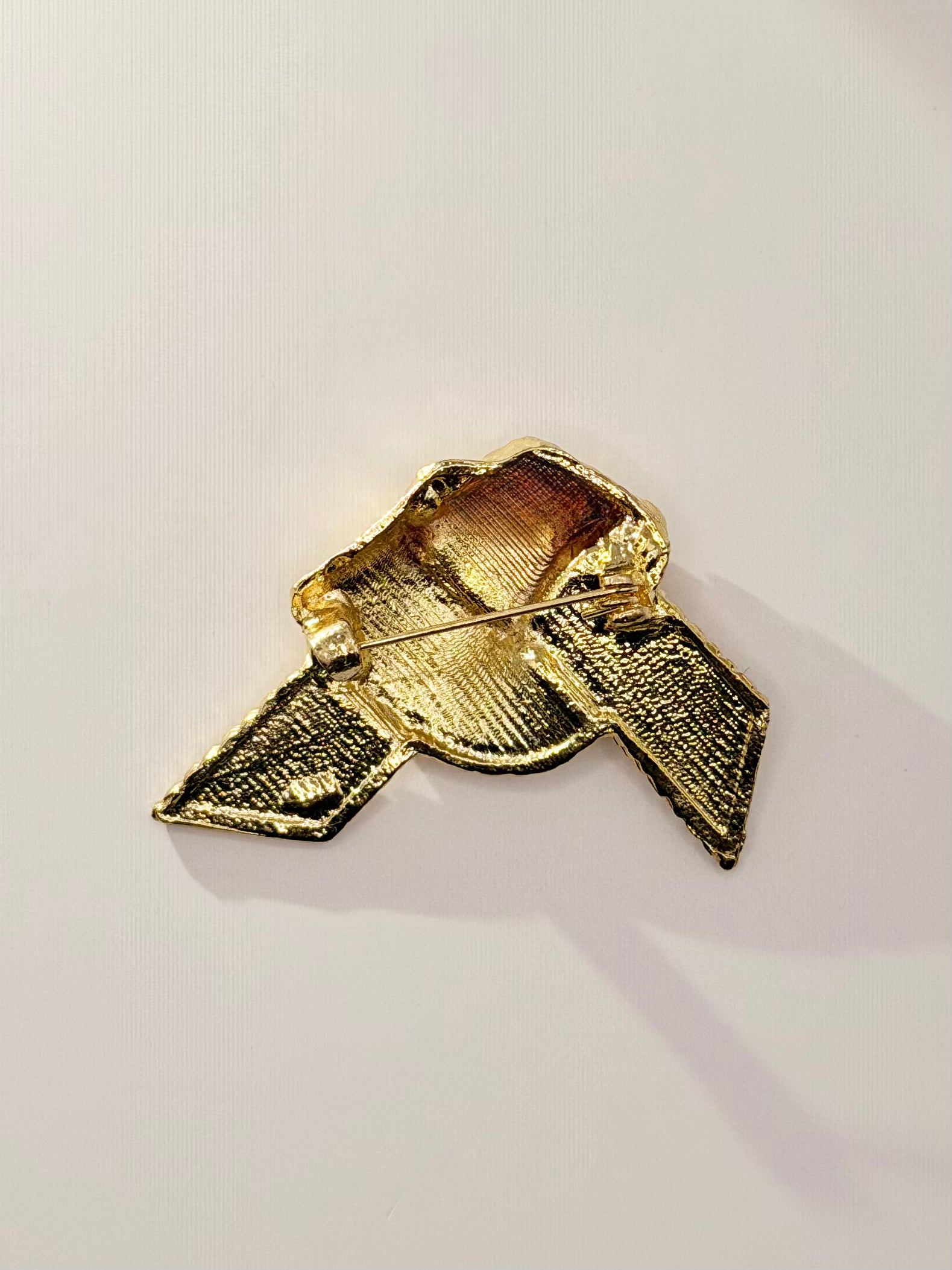 Vintage Gold Knot Ribbon Brooch