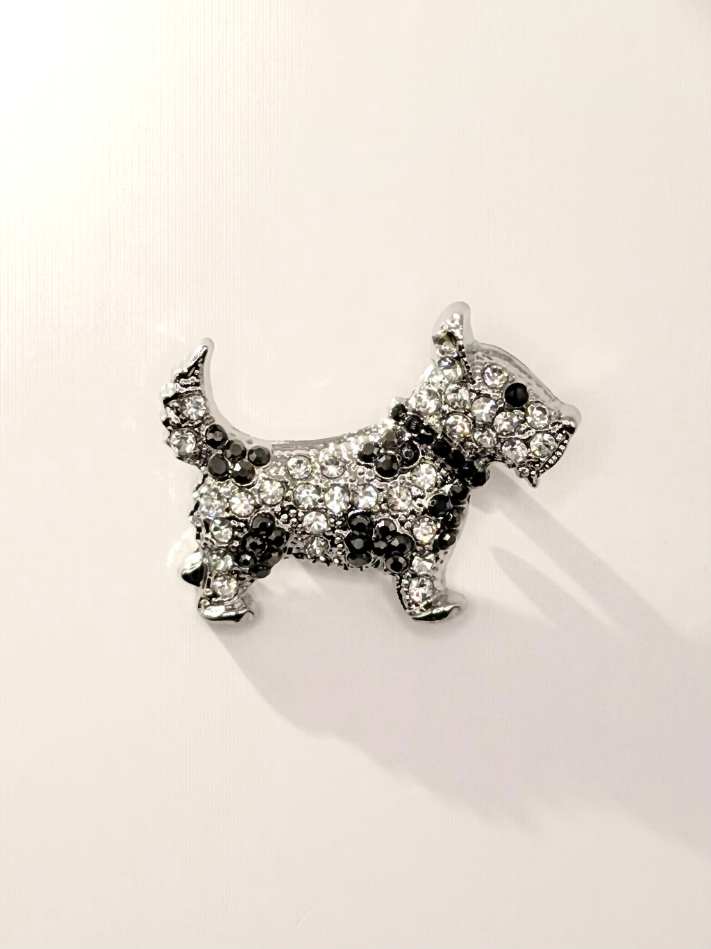 Yorkshire Terrier Crystal Brooch